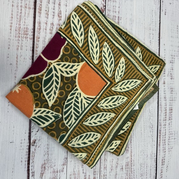 VTG Pottery Barn 100% Cotton Fruit Print Napkins Set Of 4 Orange, Pear, Grapes - Picture 6 of 6